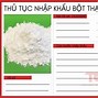 Thủ Tục Nhập Khẩu Thạch Anh